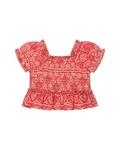 Mayoral Блузка с гипюровым принтом, красный - фото 2