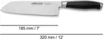Нож Santoku Arcos, 18 см, черный - фото 2