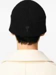 Шерстяная шапка бини Ami Paris, черный - фото 7