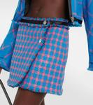 Твидовая мини-юбка VERSACE, синий - фото 4