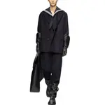 Двубортный блейзер из ткани Virgin Wool EMPORIO ARMANI, синий - фото 4