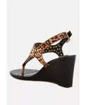 Oidah Leopard Print Studded Wedges – "Босоножки-платформы Oidah с леопардовым принтом и шипами" Rag & Co, мультиколор - фото 3