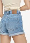 Джинсовые шорты MOM  PULL&BEAR, деним - фото 4