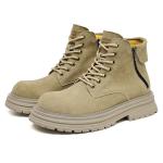 Мужские ботинки Martin коричневые/желтые YEDANI, хаки без подкладки - фото 3