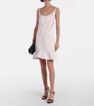 Мини-платье из гофрированного сатина 4G Givenchy, Baby Pink - фото 2