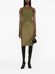 Givenchy платье миди со вставками, зеленый - фото 2