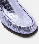 Кожаные мокасины с крокодиловым эффектом Dries Van Noten, Lilac - фото 5