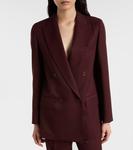 Двубортный пиджак из верджин вули Farad Max Mara, Ciliegia - фото 6