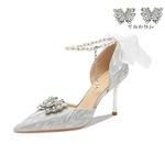 Ainer-cat Ainer cat Slim Heel High Heels Women's Silver - фото 4