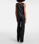 DG топ-майка из атласа с шелком Dolce&Gabbana, черный - фото 3