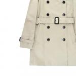 Пальто женское Burberry с ремешком, хаки / черный - фото 4