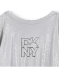 Детское платье с короткими рукавами DKNY, серебряный - фото 3