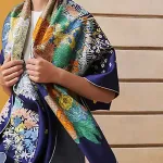 Шёлковый шарф Women's Blue HERMES, синий - фото 4