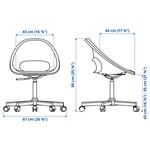 Стол и стул KALLAX/ELDBERGET IKEA, белый/темно-серый - фото 3