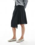 Юбка миди Cotton On с запахом черного цвета - фото 4