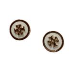 Серьги Kira Double T TORY BURCH, золото - фото