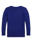 Хлопковый свитер с косами POLO RALPH LAUREN KIDS, синий - фото 2