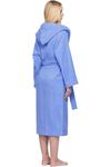 Синий махровый халат с капюшоном Tekla - фото 3