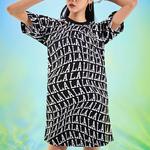 MLB Женское черное платье с коротким рукавом - фото 6