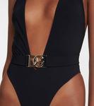 Купальник с вырезом халтер DOLCE&GABBANA, черный - фото 4