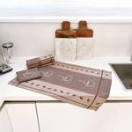 Чайные полотенца набор  Zollner, коричневый - фото 3