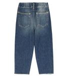 Рваные широкие джинсы с высокой посадкой MM6 Maison Margiela, синий - фото 4