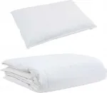 Летнее одеяло с подушкой, 2 шт., белое пуховое перо vidaXL - фото