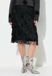 Юбка MIAMODA FRINGED ELASTIC WAIST, Black - фото