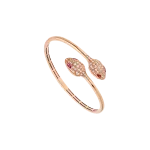 Змеиный браслет Bulgari из розового золота с бриллиантами - фото