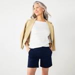 Женский топ с вырезом-лодочкой Croft & Barrow, цвет Seattle Navy - фото 3