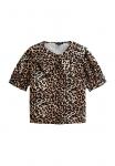 Блуза New Look LEOPARD PRINT OVERSIZED COLLAR, Brown Pattern/Brown - фото 4