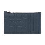 COACH Кожаный картхолдер мини для женщин в темном дениме - фото 4