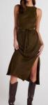 Оливковое платье-комбинация Bella Dahl - фото
