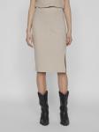 Юбка длиной до колена Vila, бежевый - фото