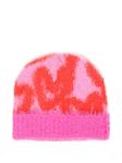 Шапочка-бини с принтом в виде сердца Palm Angels Kids, розовый - фото 2