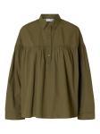 Блуза SELECTED, темно-зеленый - фото