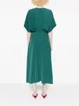 Платье миди из хлопка с поясом IMPERIAL, зеленый - фото 4
