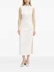 Платье миди с разрезом HUGO, белый - фото