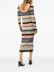 Полосатое платье миди Missoni, желтый - фото 3