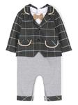 Ромпер в клетку Windowpane Patachou, серый - фото