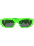 Солнцезащитные очки в овальной оправе Versace Eyewear, зеленый - фото