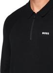 BOSS мужской свитер с молнией на четверть, Black Carbon - фото 3