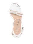 Stuart Weitzman босоножки Nudist с кристаллами, белый - фото 4