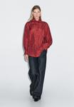 Блуза Massimo Dutti Button-down blouse, Dark Red - фото 2