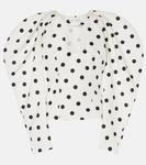 Топ из тафты в горошек Nina Ricci, цвет white with black dots - фото