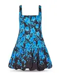 Мини-Платье с цветочным принтом от Wylma Milly, синий - фото 4
