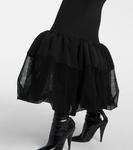 Рибленое платье миди Givenchy, Black - фото 5