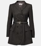 Приталенное платье-блейзер Self-Portrait, черный - фото