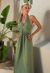 Платье макси HALTER CHIC by Lirette, зеленый - фото 4