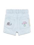 Вышитые джинсовые шорты Stella McCartney Kids, синий - фото 2